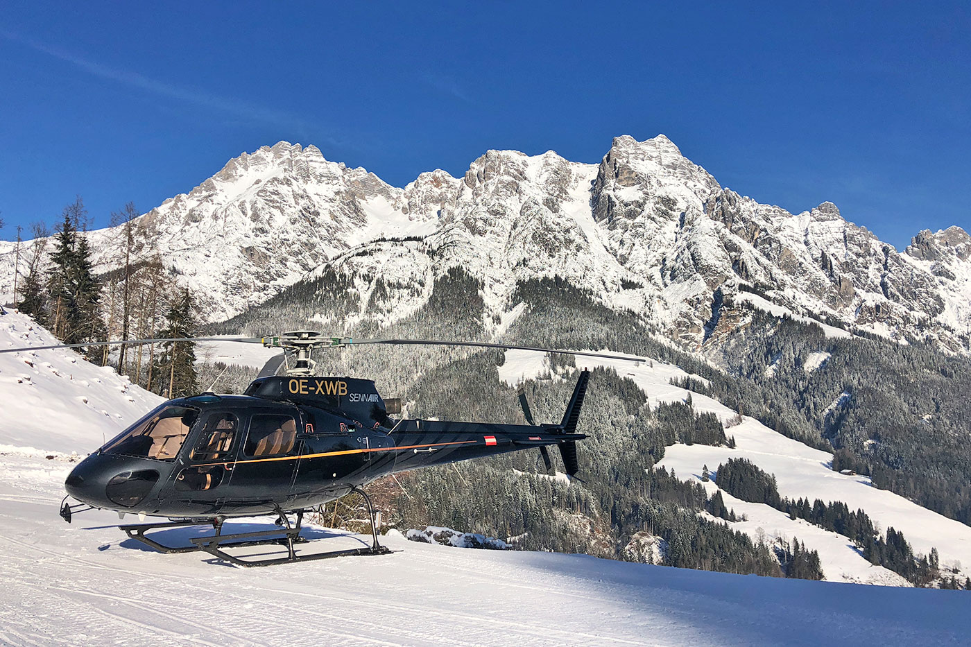 sennair helicopter flug skiurlaub obergurgl